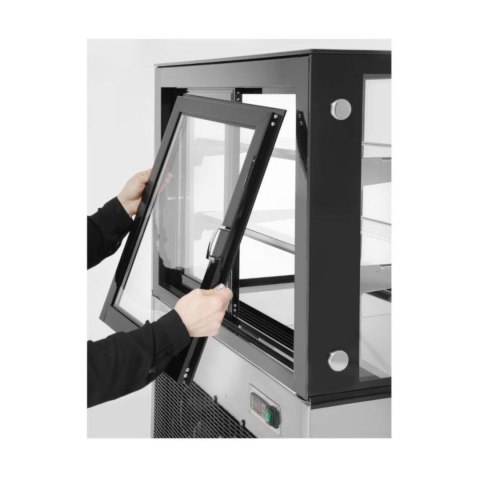 Witryna chłodnicza cukiernicza 2-półkowa jezdna LED 410L ARKTIC