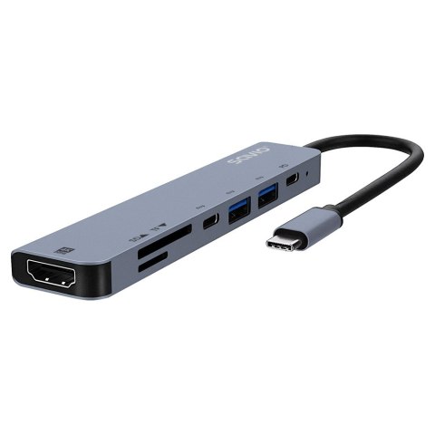 HUB USB-C 7w1 AK-82 Savio