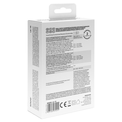 Ładowarka sieciowa z kablem 20W LA-13 Savio