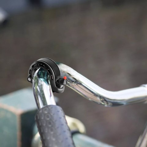 Dzwonek rowerowy w kształcie litery Q 100db - czarny ROCKBROS