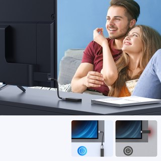 Kabel przedłużacz przewód HDMI (męski) / HDMI (żeński) 8K 15cm - szary UGREEN