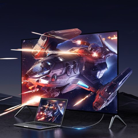 Kabel przewód DisplayPort - HDMI 4K 60Hz w oplocie 1m szary UGREEN