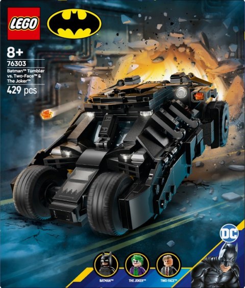 Klocki Super Heroes 76303 Tumbler Batmana kontra Dwie Twarze i Joker LEGO