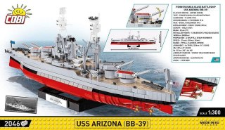 Klocki USS Arizona BB-39 2046 klocków Cobi Klocki