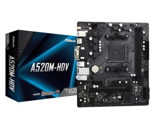 Płyta główna A520M-HDV AM4 2DDR4 HDMI/DVI/VGA M.2 mATX ASRock