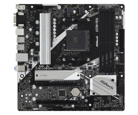 Płyta główna A520M Pro4 AM4 4DDR4 HDMI/DP/VGA M.2 mATX ASRock