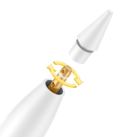 Rysik aktywny stylus Smooth Writing 3 z wykrywaniem kąta pisania USB-C - biały BASEUS