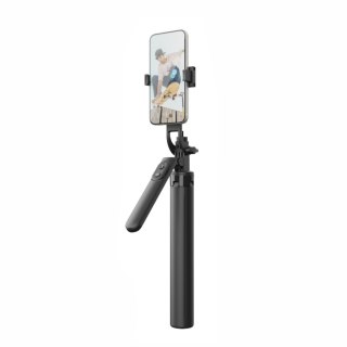 Selfie stick teleskopowy z pilotem statyw na telefon 1.75m aluminium - czarny HURTEL