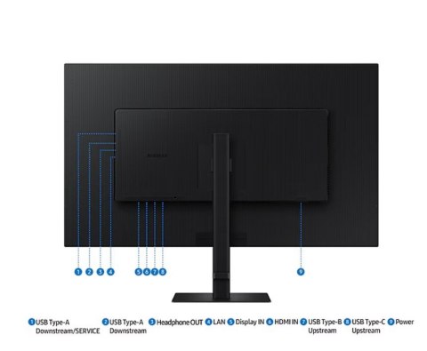 Monitor 37 cali ViewFinity S80UD IPS 3840x2160 UHD 16:9 1xHDMI 1xDP 1xUSB-C 90W 3xUSB-A 5ms PinP/PbyP 60Hz HAS+PIV płaski 3YOn-S