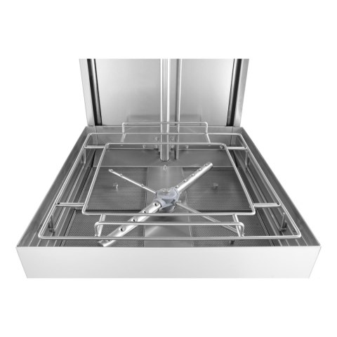 Zmywarka kapturowa do naczyń szybka i oszczędna + dozownik kosz 50x50cm 400V Hendi