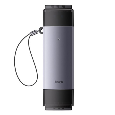 Czytnik kart pamięci SD TF USB-A USB-C - szary BASEUS