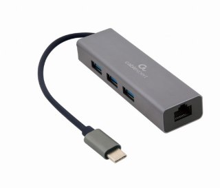 Hub 3 portowy USB 3.1 z kartą sieciową Gembird