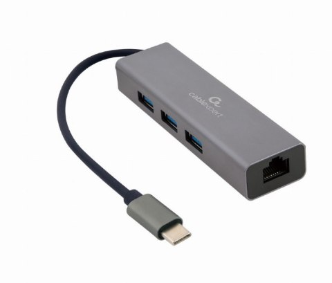 Hub 3 portowy USB 3.1 z kartą sieciową Gembird