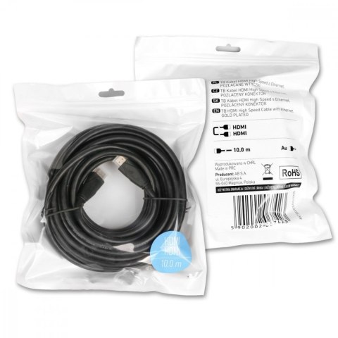 Kabel HDMI v2.0 15 m pozłacany TB