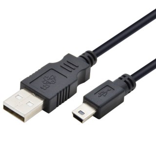 Kabel USB - Mini USB 3m. czarny TB