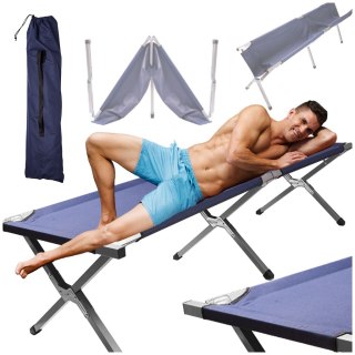 Łóżko polowe LUARO składane turystyczne kanadyjka XXL niebieskie 150kg Kik Sp. z o. o. Sp. k.