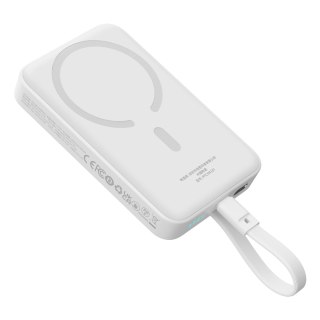 Mini Powerbank MagSafe 10000mAh 30W z kablem USB-C 0.3m biały BASEUS