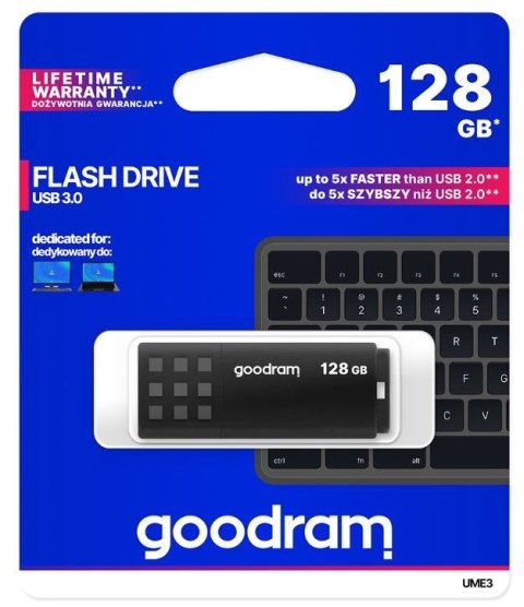 Pendrive UME3 128GB USB 3.0 Czarny GOODRAM