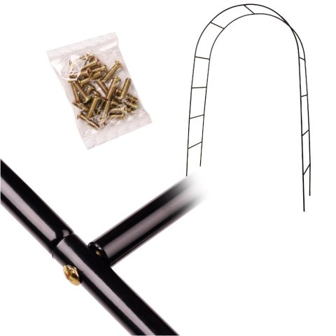 Pergola ogrodowa LUARO łuk uchwyt na róże kwiaty bluszcz pnącza metalowa 240 x 140 cm Kik Sp. z o. o. Sp. k.