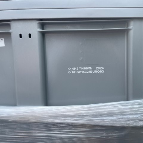 Skrzyniopaleta skrzynia kontener 610L z paletą i pokrywą 120x100x76 cm UN ADR Europlast Austria