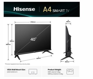 Telewizor LED 40 cali 40A4Q Hisense