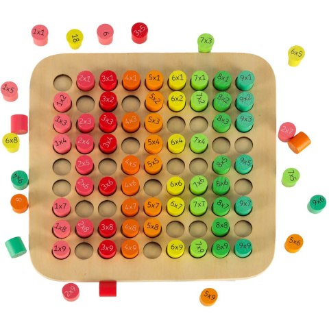 Zestaw edukacyjny nauka liczenia tabliczka mnożenia okrągła drewniana Kik Sp. z o. o. Sp. k.