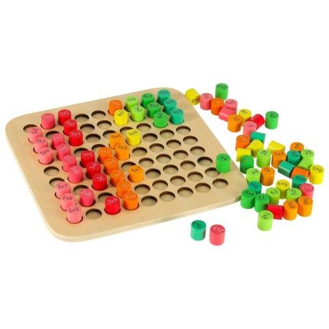 Zestaw edukacyjny nauka liczenia tabliczka mnożenia okrągła drewniana Kik Sp. z o. o. Sp. k.