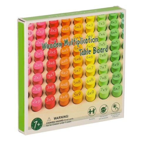 Zestaw edukacyjny nauka liczenia tabliczka mnożenia okrągła drewniana Kik Sp. z o. o. Sp. k.