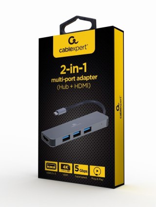 Adapter USB-C HDMI Hub 3xUSB 3.0 Gembird