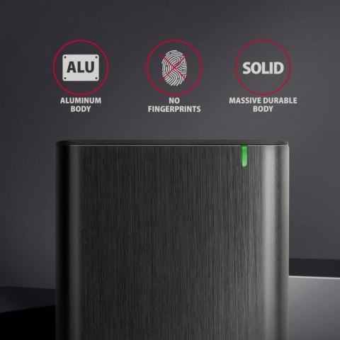 EE25-A6M Bezśrubowa aluminiowa obudowa zewnętrzna USB 3.2 Gen 1 - SATA 6G dla 2.5" SSD/HDD AXAGON