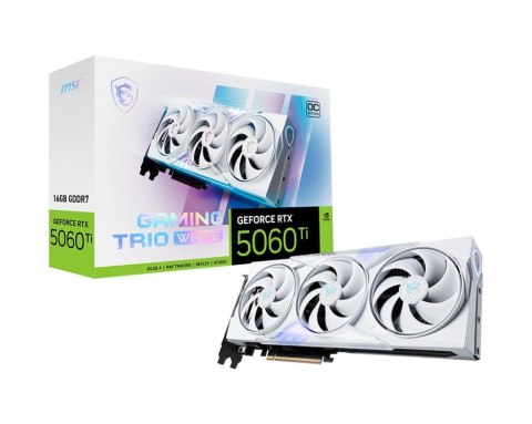 Karta graficzna GeForce RTX 5060 Ti 16G GAMING TRIO OC WHITE MSI