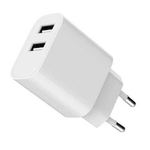 Ładowarka USB-Ax2 2.4A biała Gembird