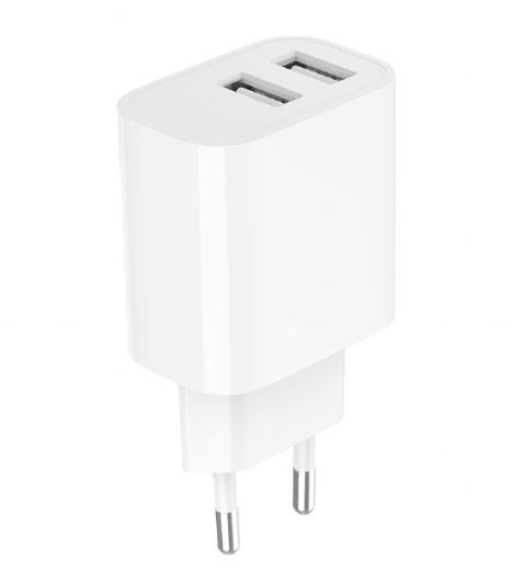 Ładowarka USB-Ax2 2.4A biała Gembird