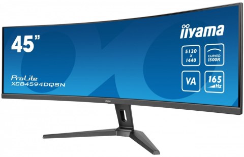 Monitor 44.5 cala XCB4594DQSN-B1 VA,DQHD,165HZ,USB-C-DOCK,RJ45,32:9,1500R,450cd/m2,3000:1,0.8ms,3xUSB,2xHDMI,1xDP,2x3W,PowerDeli IIYAMA
