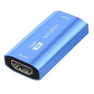 Repeater HDMI, 8K/60HZ, HDCP2.3, Alu, niebieski LogiLink