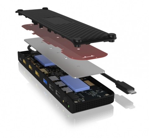 Stacja dokująca IB-DK2116-C 12in1,HDMI,DP,LAN,USB IcyBox
