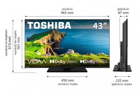 Telewizor LED 43 cale 43UV3F63DG Toshiba
