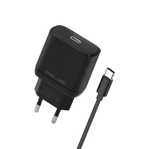 Ładowarka sieciowa 30W GaN USB-C + kabel USB-C, czarna Beline