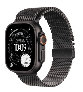 Watch Ultra 3 GPS + Cellular, koperta 49 mm z tytanu w kolorze czarnym, bransoleta mediolańska z tytanu w kolorze czarnym - rozm Apple