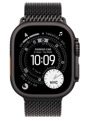Watch Ultra 3 GPS + Cellular, koperta 49 mm z tytanu w kolorze czarnym, bransoleta mediolańska z tytanu w kolorze czarnym - rozm Apple