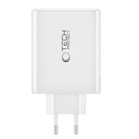 Ładowarka sieciowa GaN 3x USB-C PD USB-A QC 100W - biała Tech-Protect