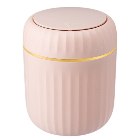 Mini Kosz Na Śmieci Otwierana Pokrywa Uniwersalny Elegancki Różowy LEAN