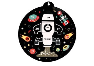 Dwustronna Tarcza Magnetyczna Rakieta Rzutki 6Szt LEAN Toys