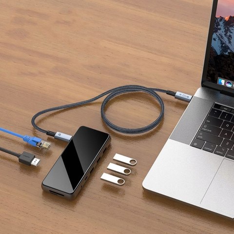 Kabel przewód USB-C PD 240W 8K 40Gbps 2m - szary Tech-Protect