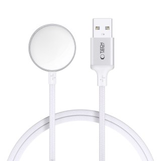 Ładowarka indukcyjna do zegarka Apple Watch USB-A 3W 1m - biała Tech-Protect