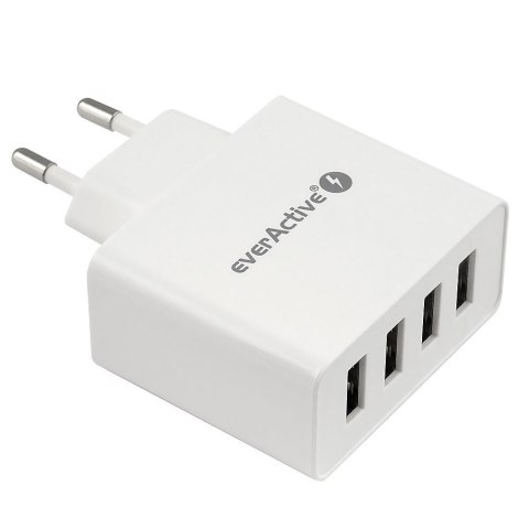 Ładowarka sieciowa 4x USB 5A Iq smart charging Biała EverActive