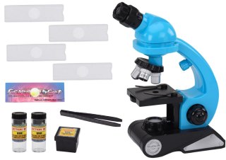 Mikroskop Edukacyjny Do Badań Dla Dzieci Akcesoria Niebieski LEAN Toys