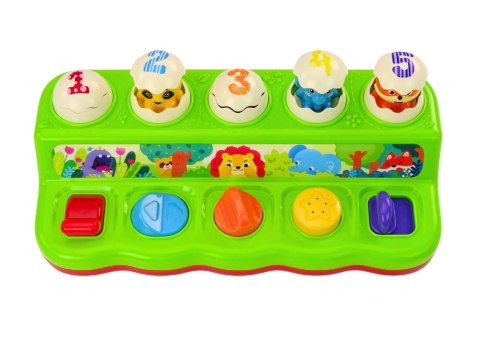 Zabawka Pop Up Wyskakujące Zwierzątka Panel Edukacyjny Dla Dzieci Dżwięki LEAN Toys