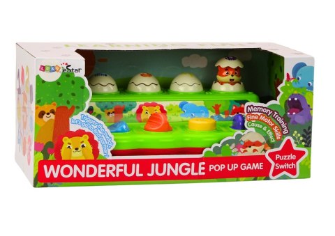 Zabawka Pop Up Wyskakujące Zwierzątka Panel Edukacyjny Dla Dzieci Dżwięki LEAN Toys