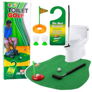 Zestaw Gra Zręcznościowa Golf Toaletowy Mata Kij Piłki Zawieszka Na Drzwi LEAN Toys